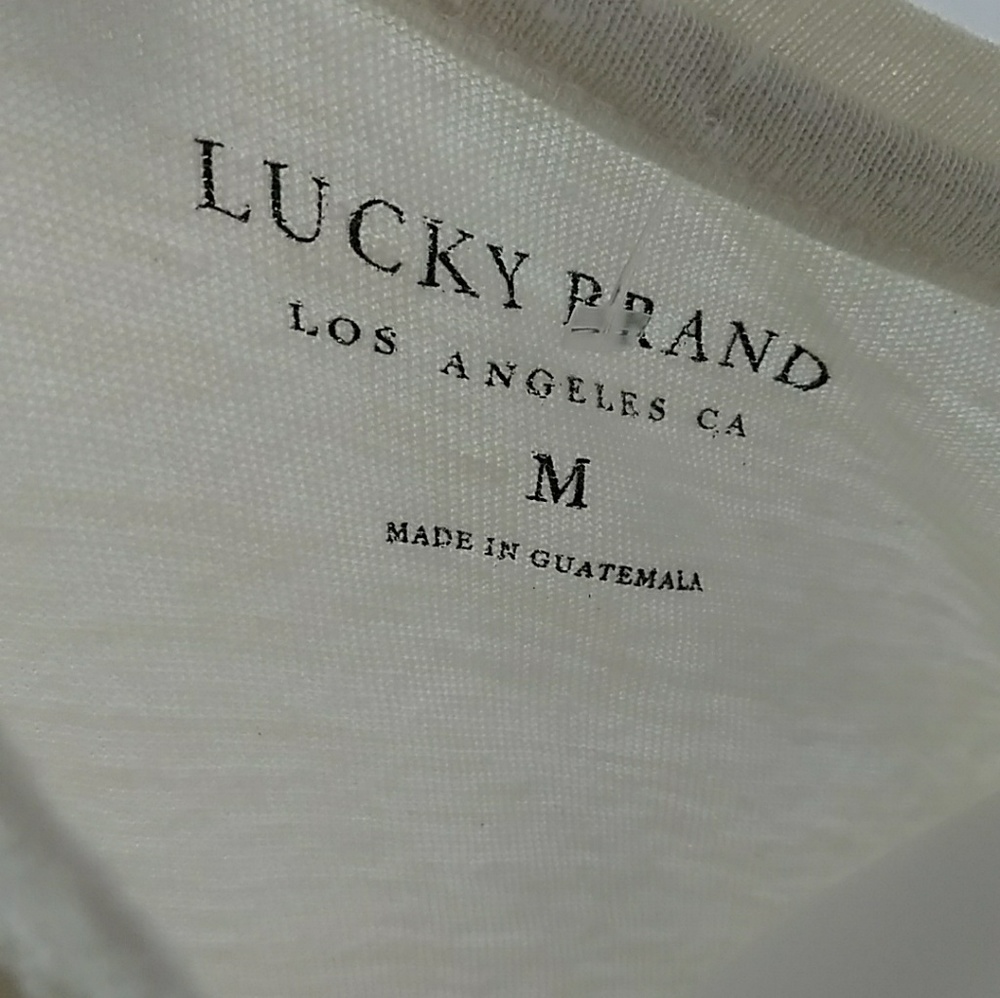 Lucky brand floral tunic tank cream black medium - Picture 4 of 6